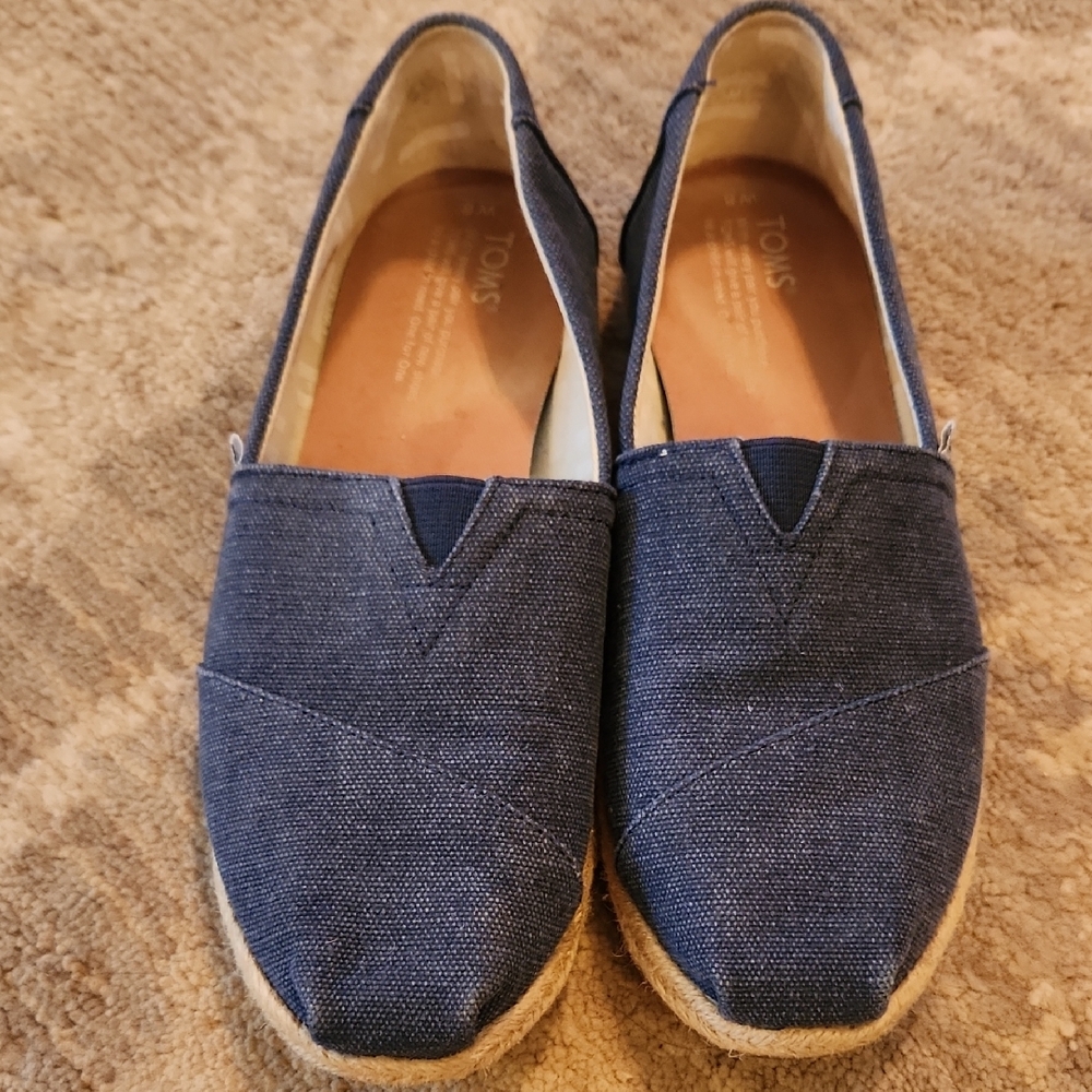 TOMS Women's Blue Slip-On Shoes